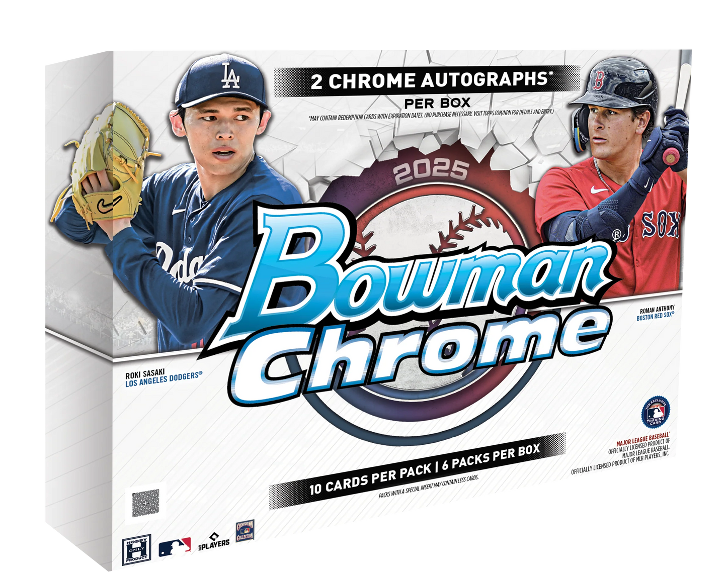 2025 Bowman Chrome Baseball Hobby Box (2 Chrome® Autograph Cards)