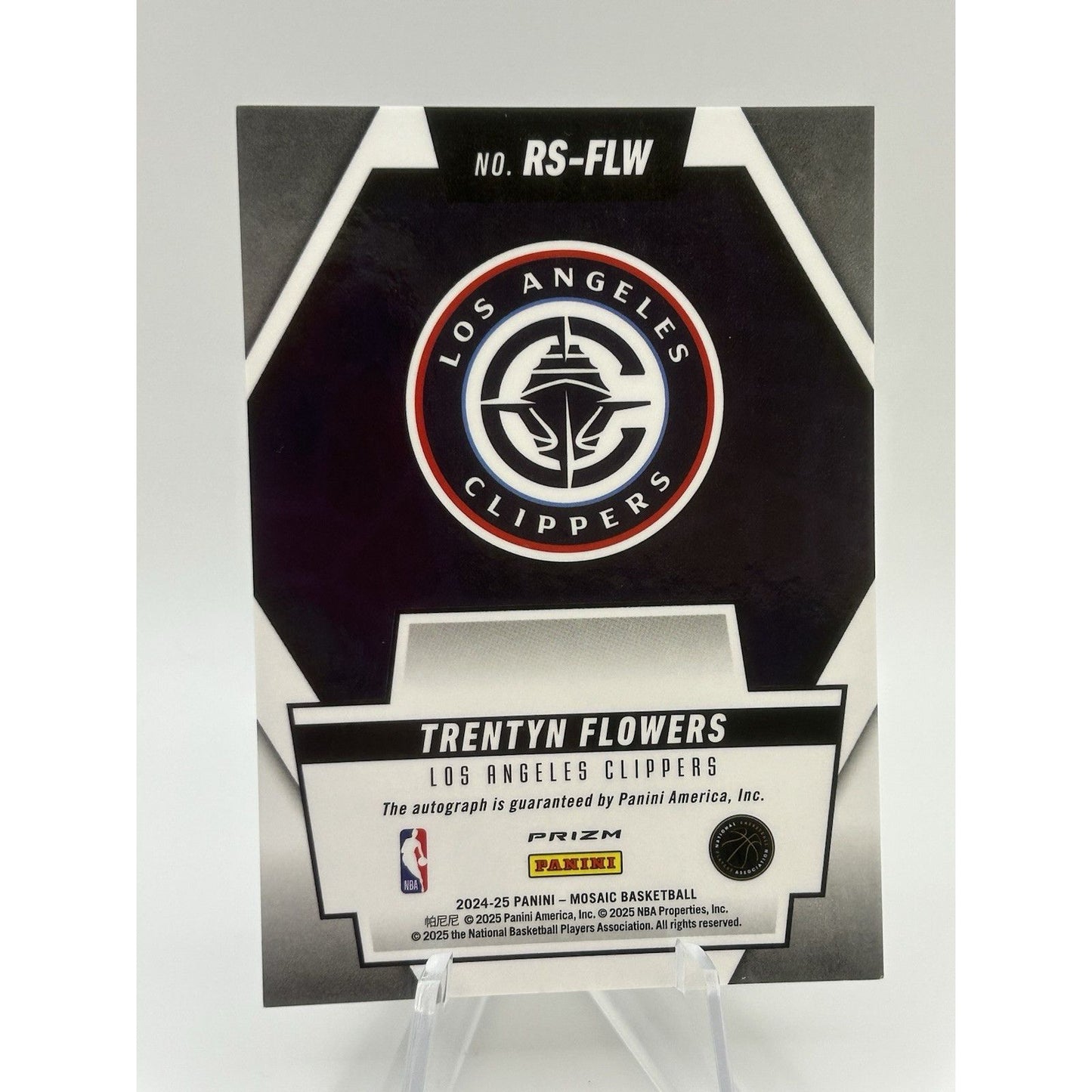 2024-25 Panini Mosaic Trentyn Flowers Rookie Scripts Autograph Clippers RC