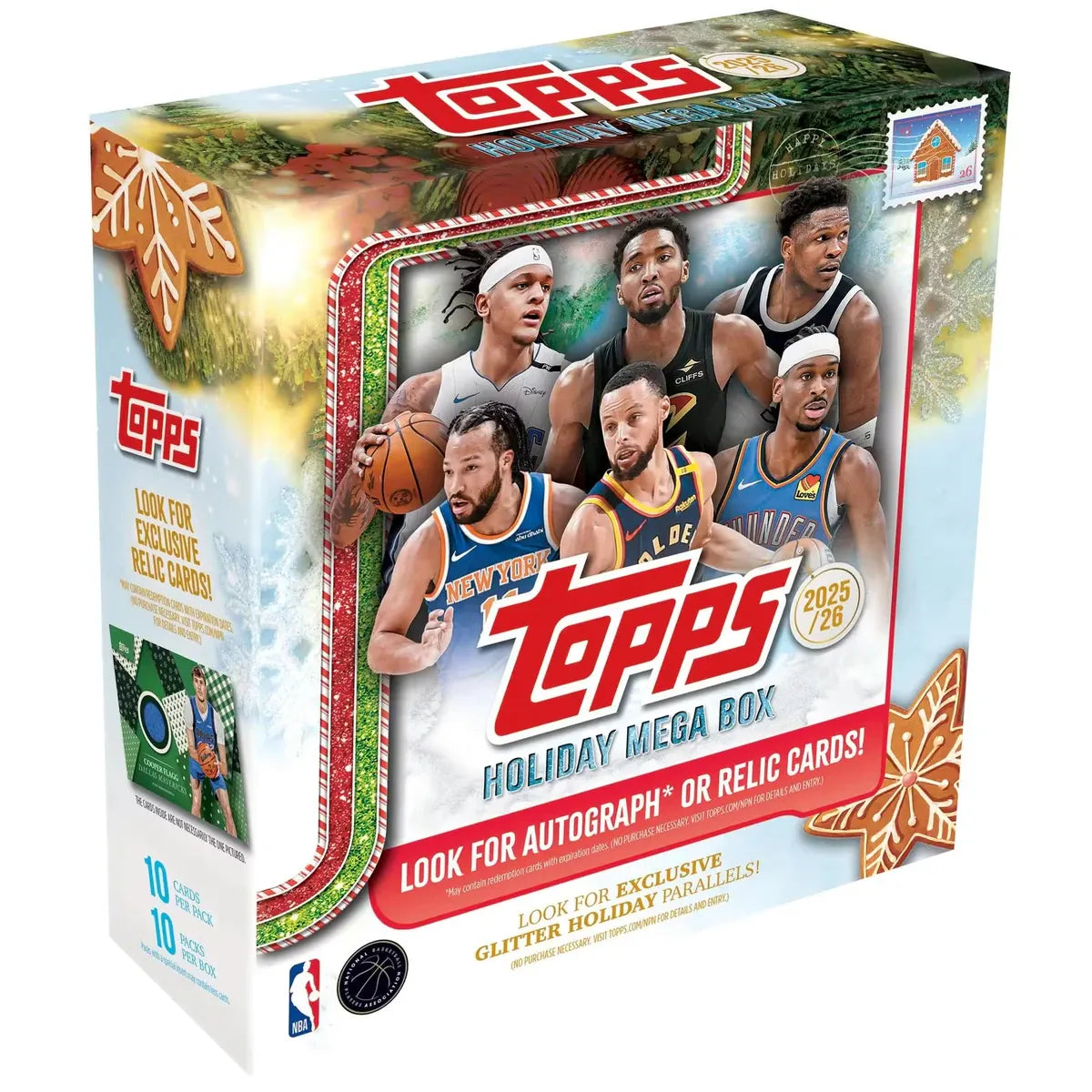 2025-26 Topps NBA Holiday Basketball Trading Card Mega Box