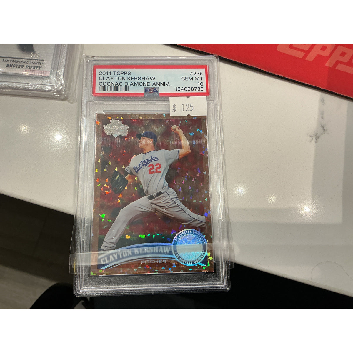 Clayton Kershaw 2011 Topps Cognac diamond anniversary PSA 10