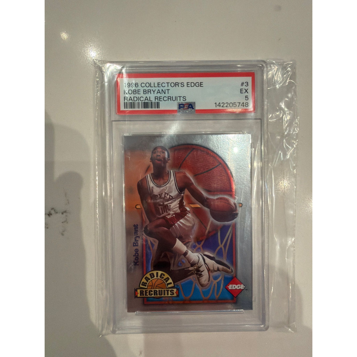 1996 Collector's Edge Radical Recruits Kobe Bryant #3 PSA 5