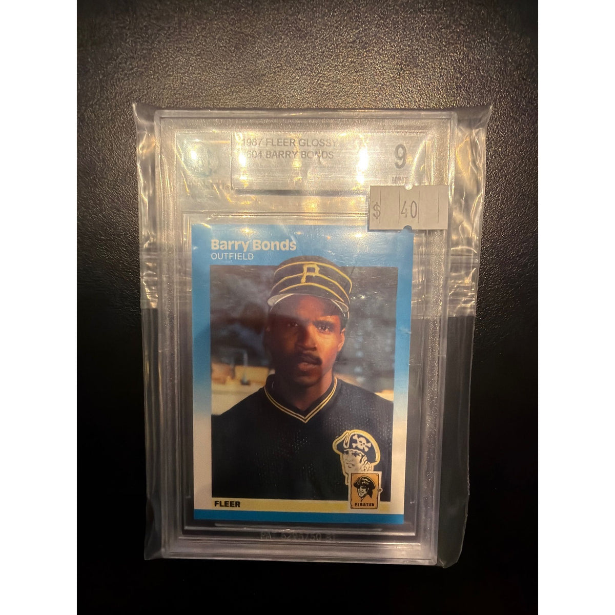 1987 Fleer Glossy Barry Bonds #604 BGS 9