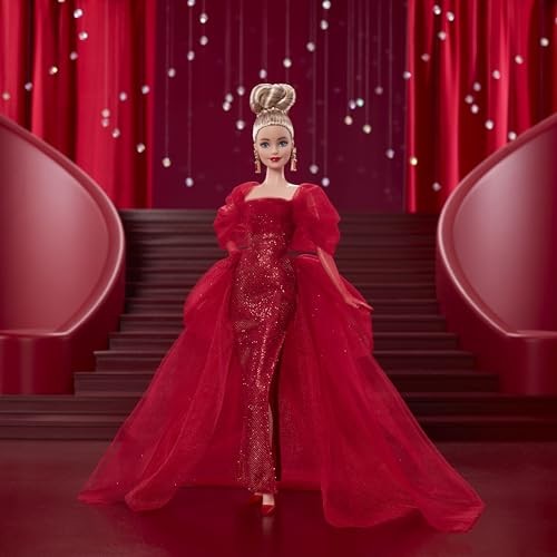Barbie Signature Doll 80th Anniversary of Mattel Red Tulle Dress