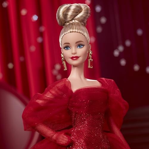 Barbie Signature Doll 80th Anniversary of Mattel Red Tulle Dress