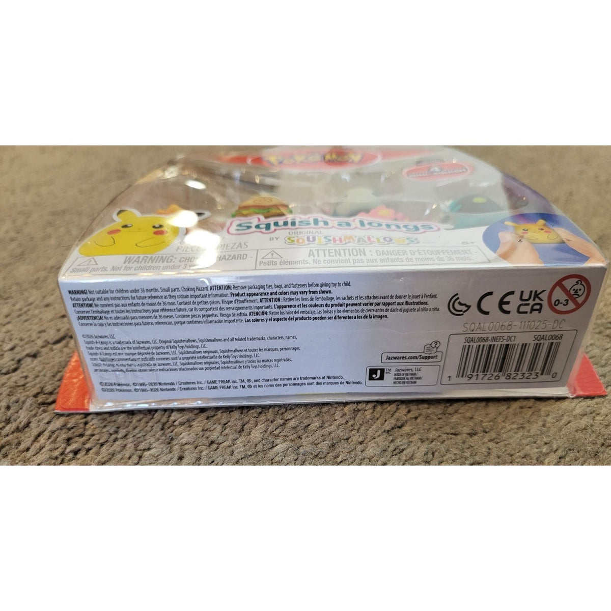 Jazwares LLC Squish-a-longs Pokémon Mini-Squish Eevee Snorlax Bellibolt Torchic 4-Pack