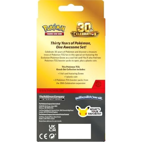 Pokémon 30th Celebration Knock Out Collection Eevee Foil Card