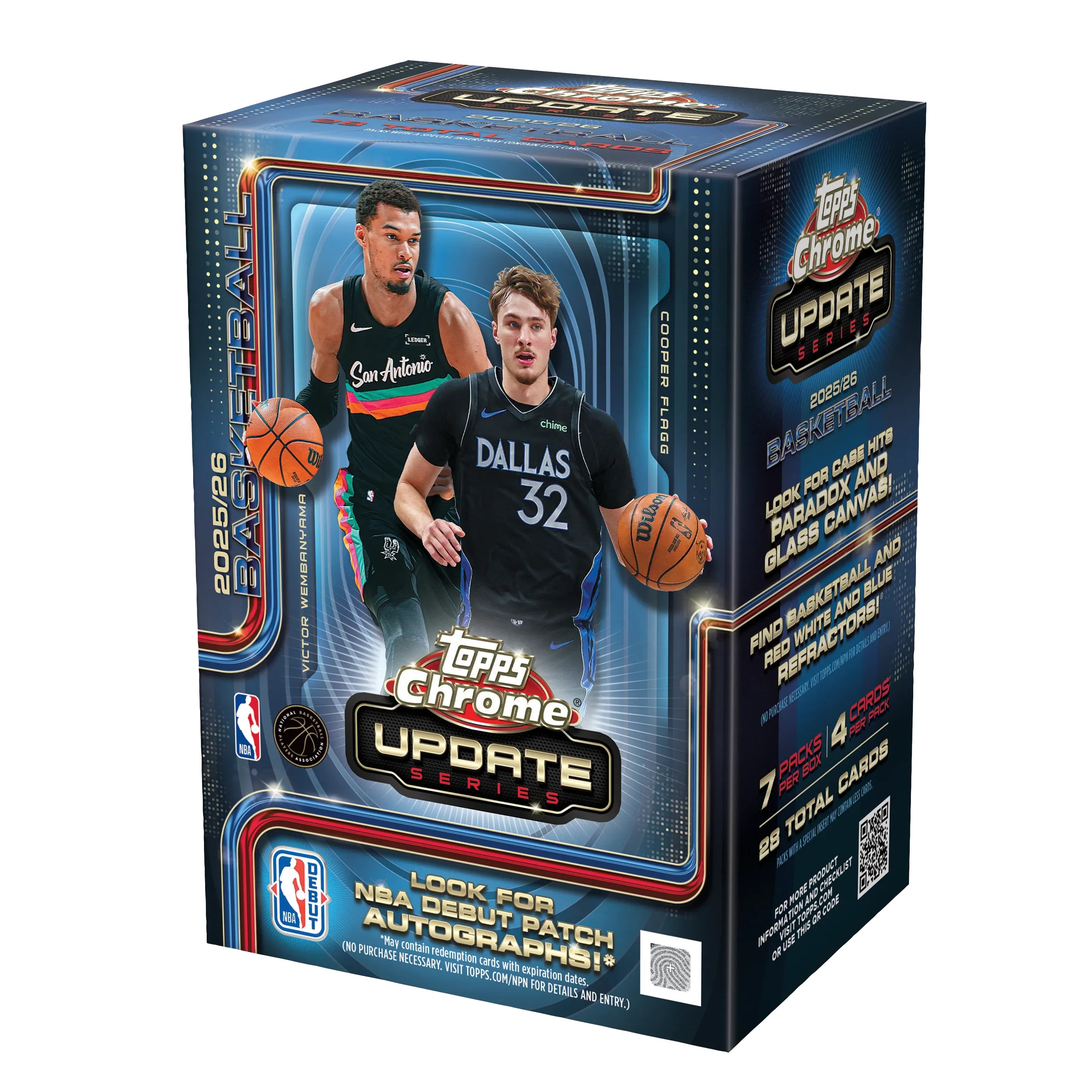 2025-26 Topps Chrome Update Series Basketball Blaster Box