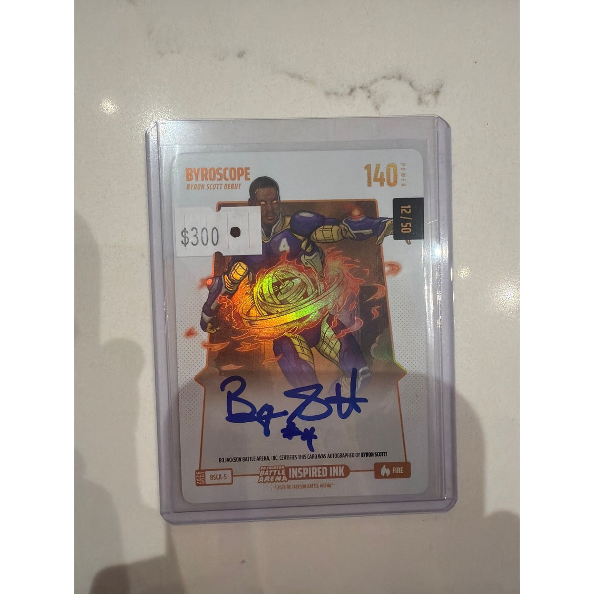2026 Bo Jackson Battle Arena Byroscope Fire Auto /50