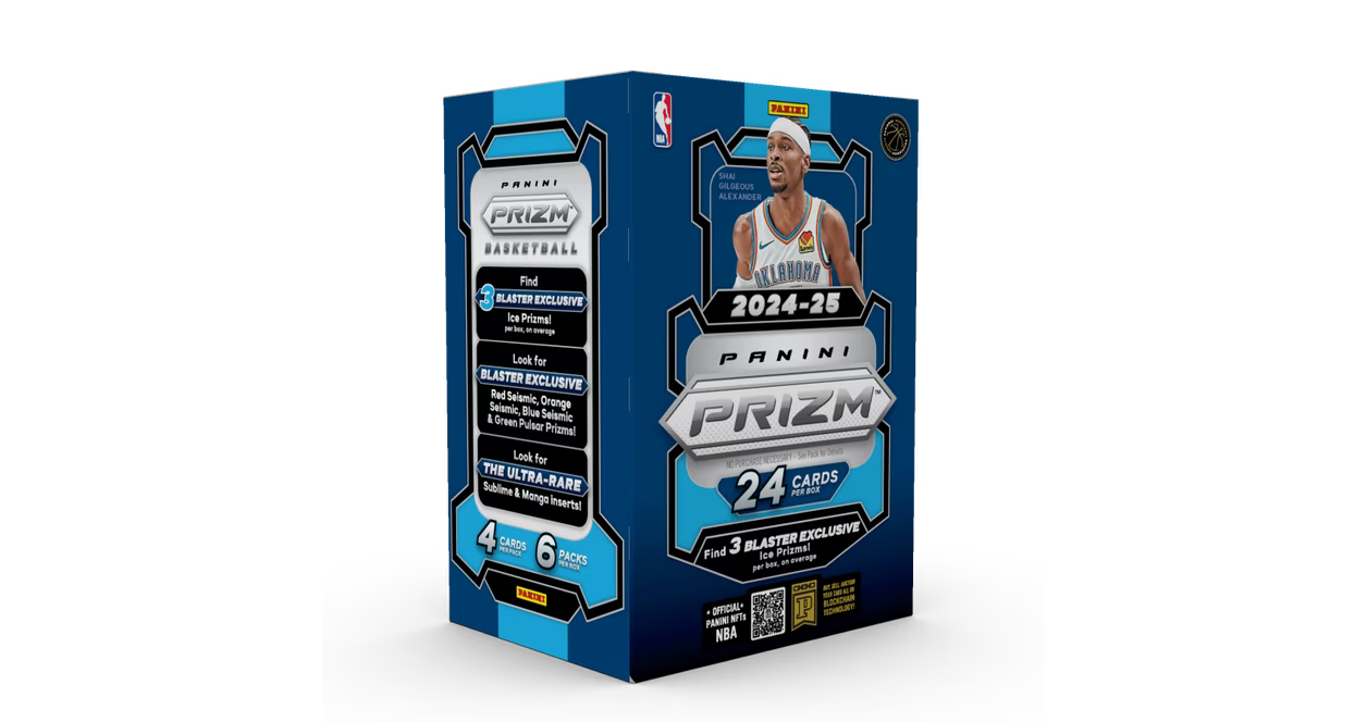 Panini Prizm 2024-25 NBA Blaster Box Trading Cards Blue 24 pc