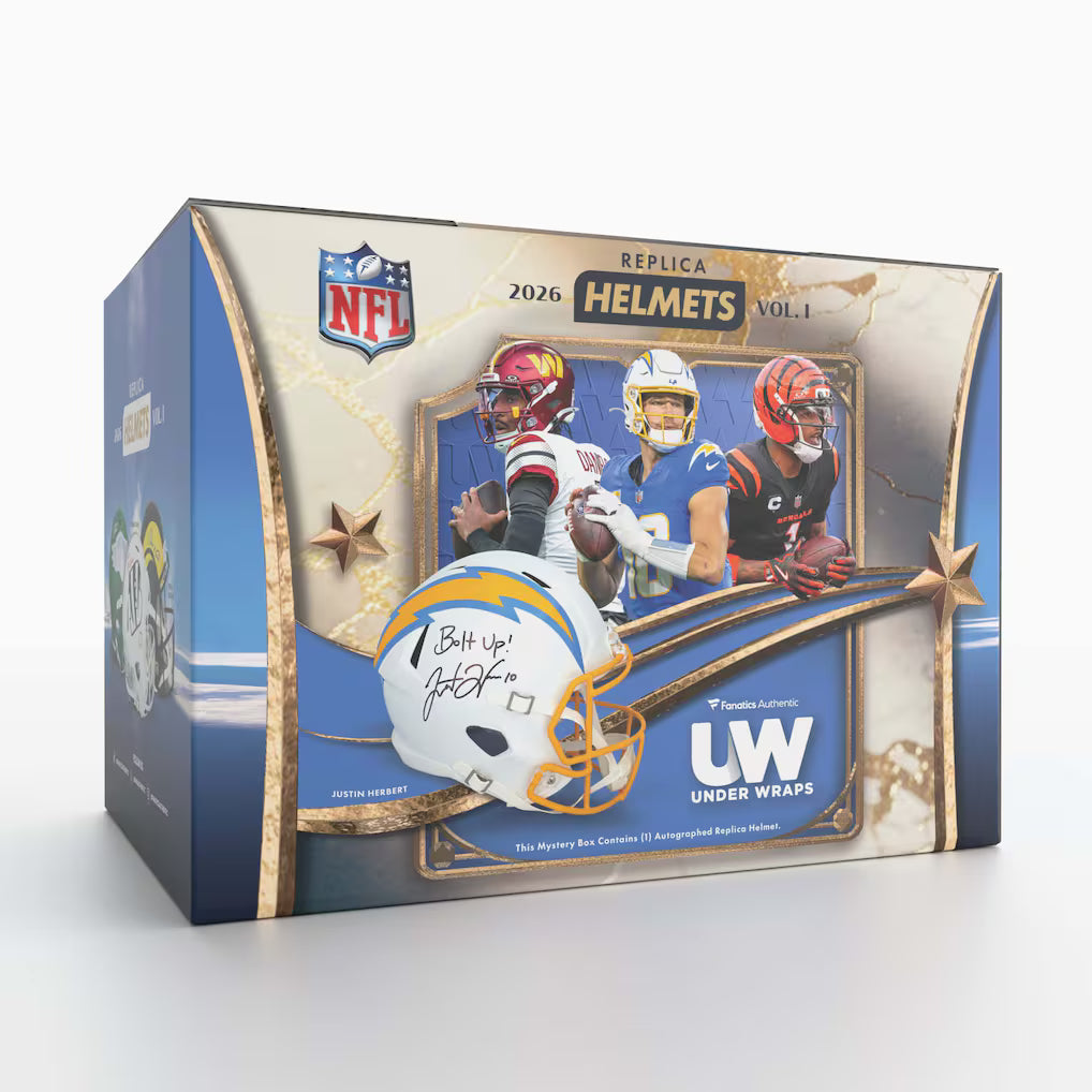 2026 Fanatics Under Wraps Replica Mystery NFL Helmet Volume I Box