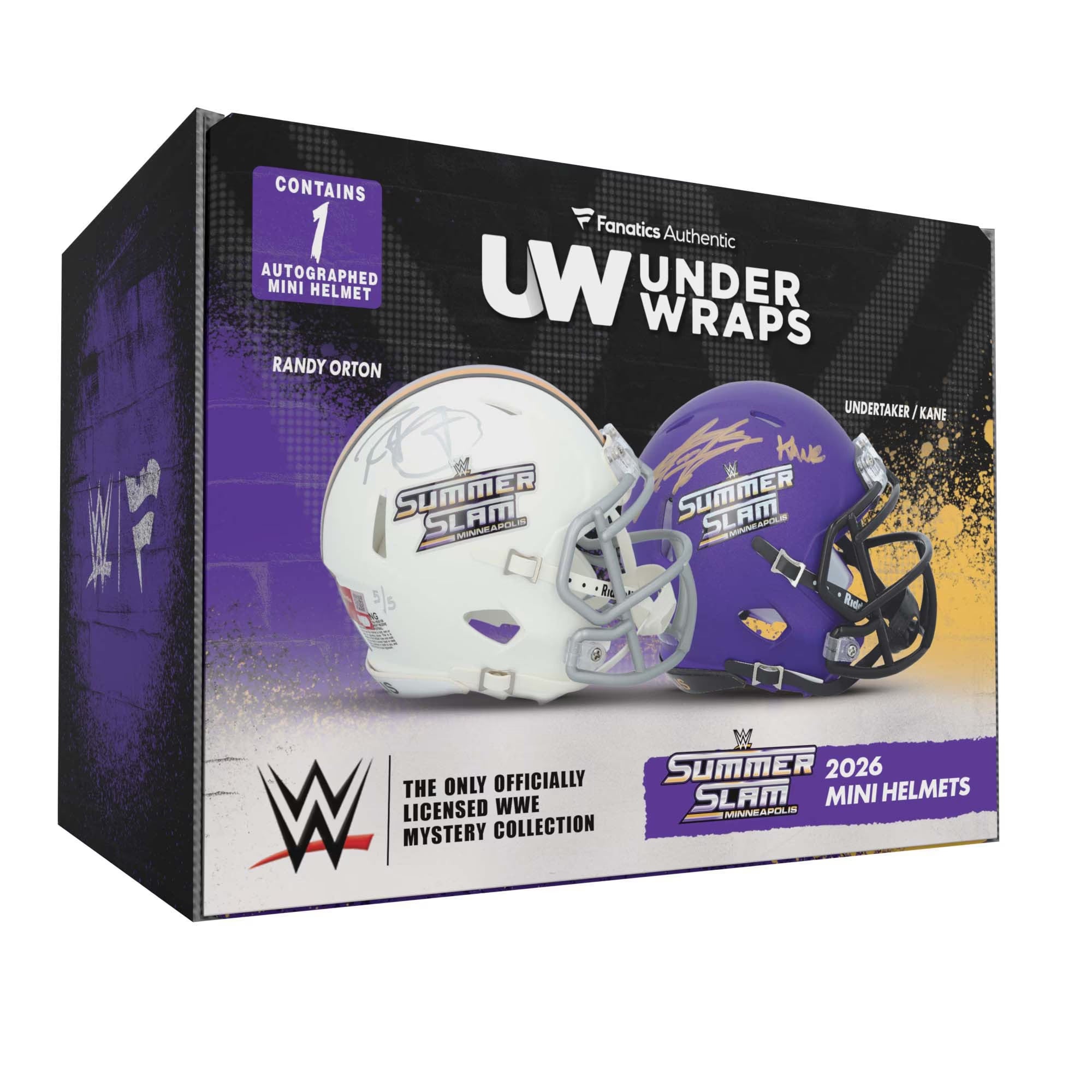 2026 Fanatics Under Wraps WWE SummerSlam Autographed Mini Helmet Mystery Box