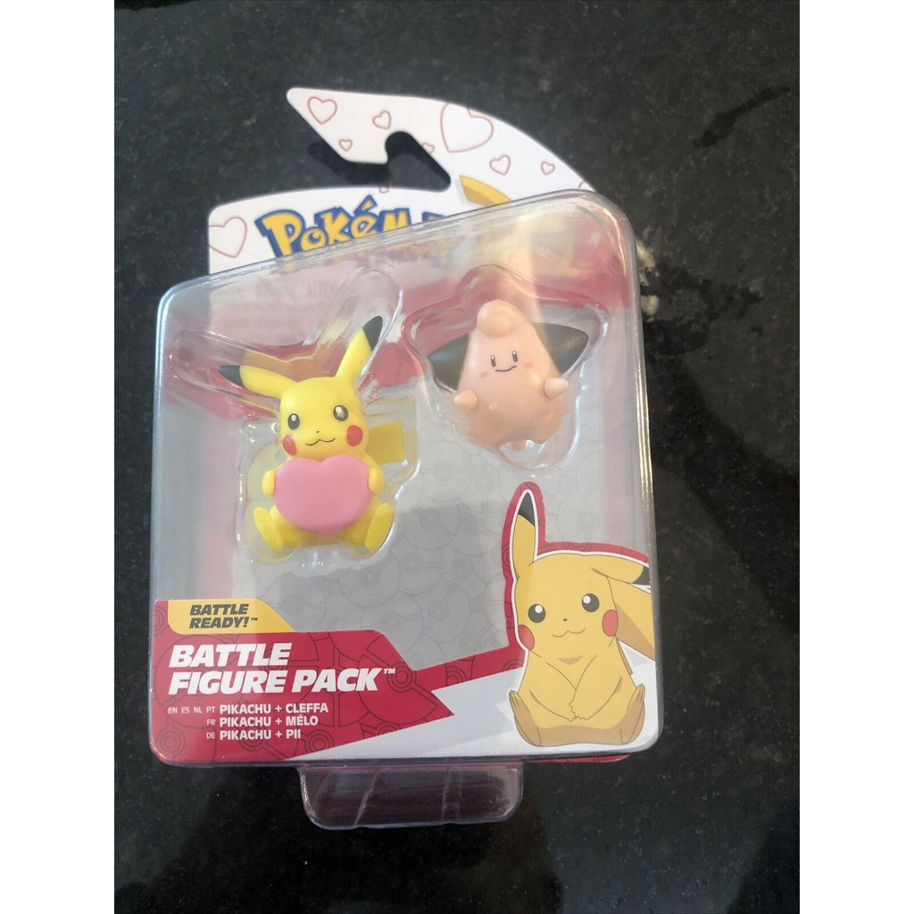 Jazwares Pokemon Battle Figure Pikachu & Cleffa Holiday 2-Pack