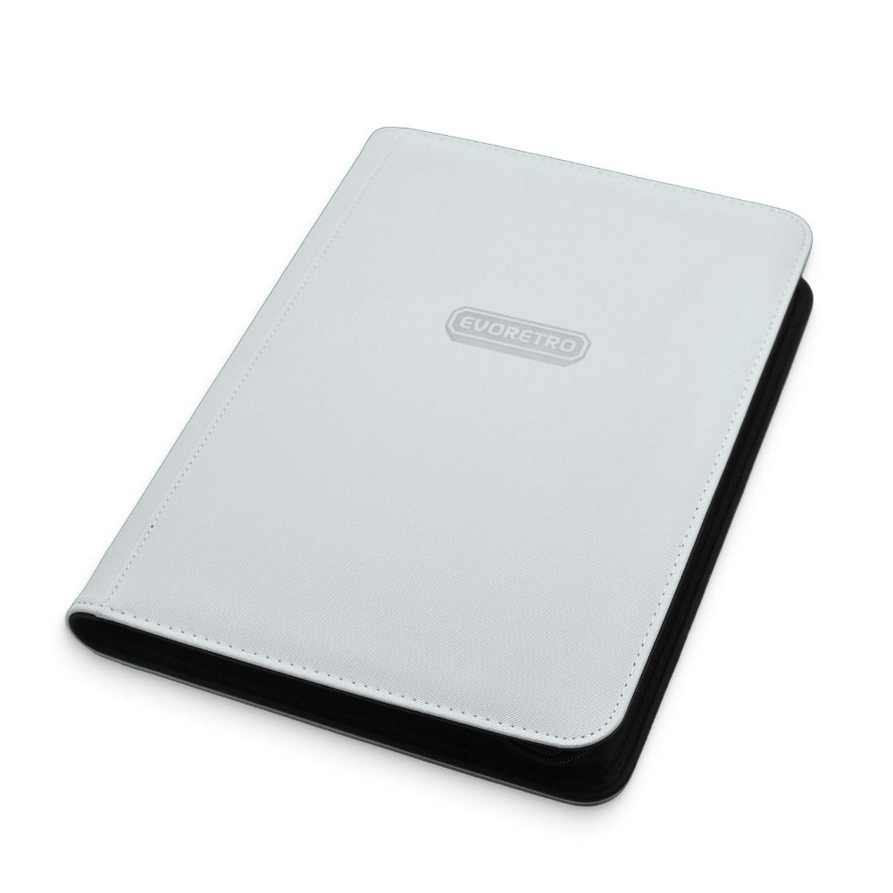 EVORETRO 9-Pocket Zip-Up Trading Card Binder (White 360 Card Capacity)