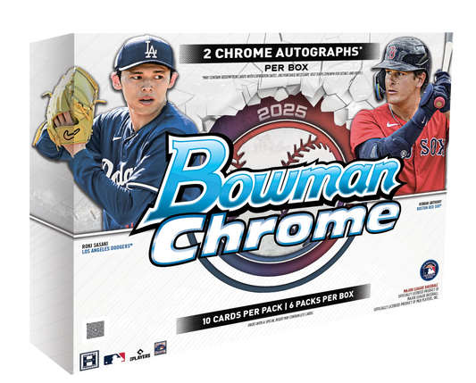 2025 Bowman Chrome Baseball Hobby Box (2 Chrome® Autograph Cards)