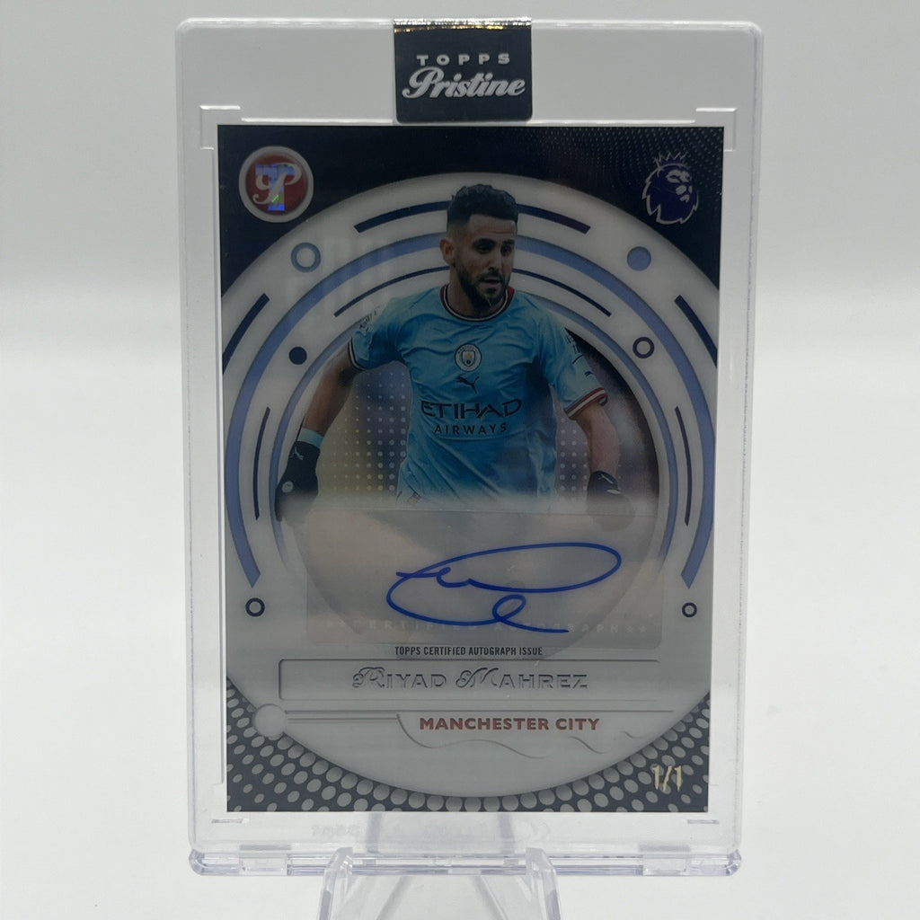 RIYAD MAHREZ 2025-26 Topps Pristine Man City Black Auto 1/1