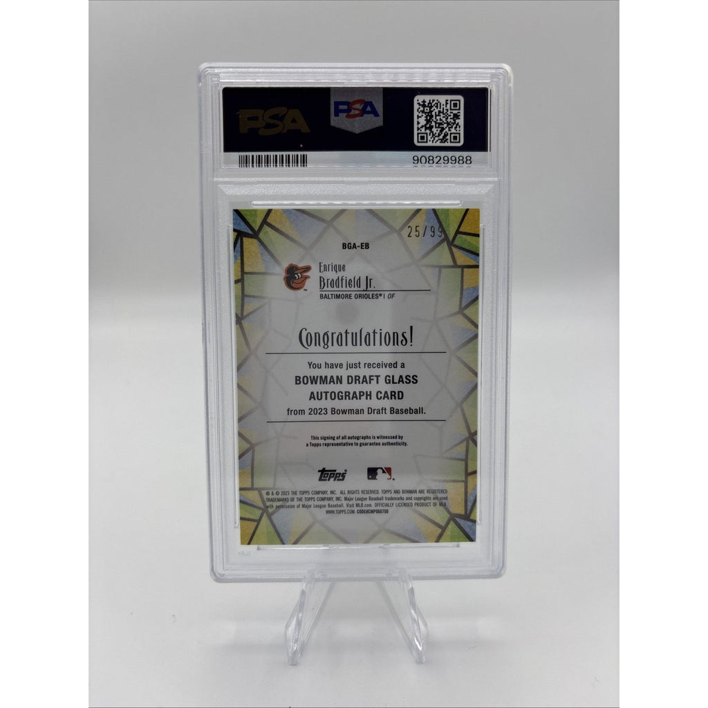 2023 Bowman Draft - Bowman Glass Autographs Enrique Bradfield #BGA-EB /99 PSA 10