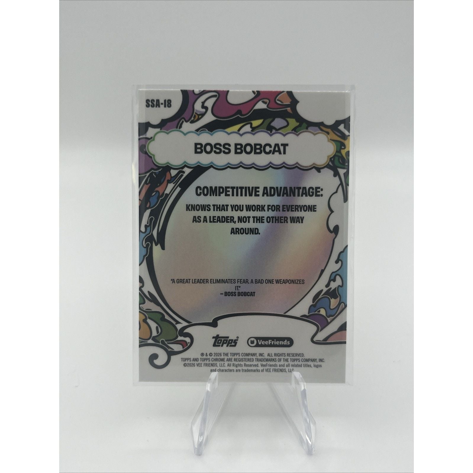 2026 Topps Chrome VeeFriends Manga Speckle Boss Bobcat