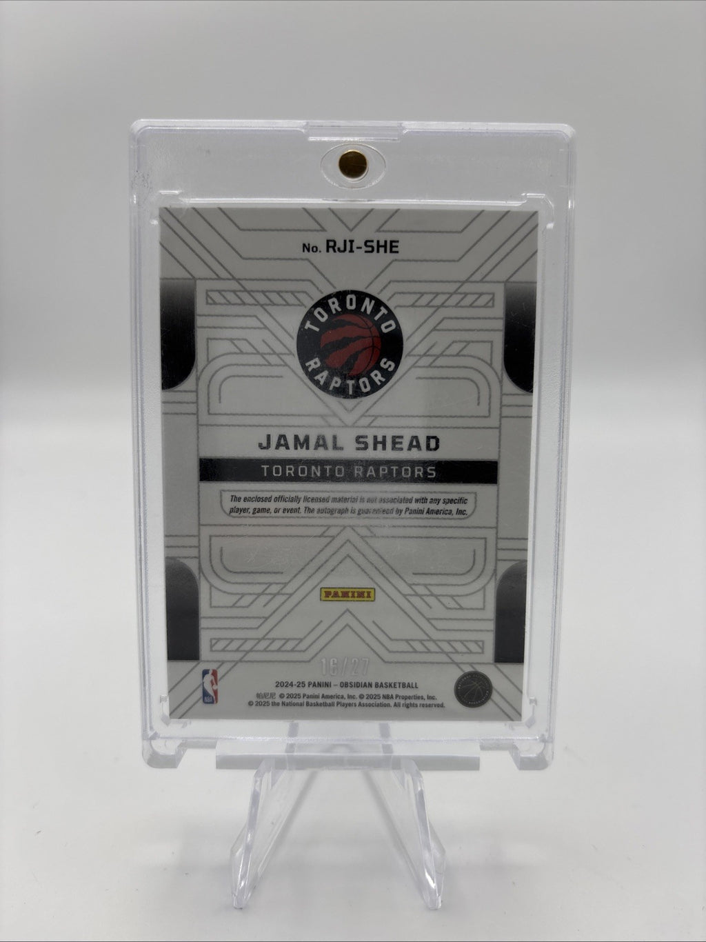 2024-25 Panini Obsidian - Rookie Jersey Ink Jamal Shead, Jamal Shead #RJI-SHE...