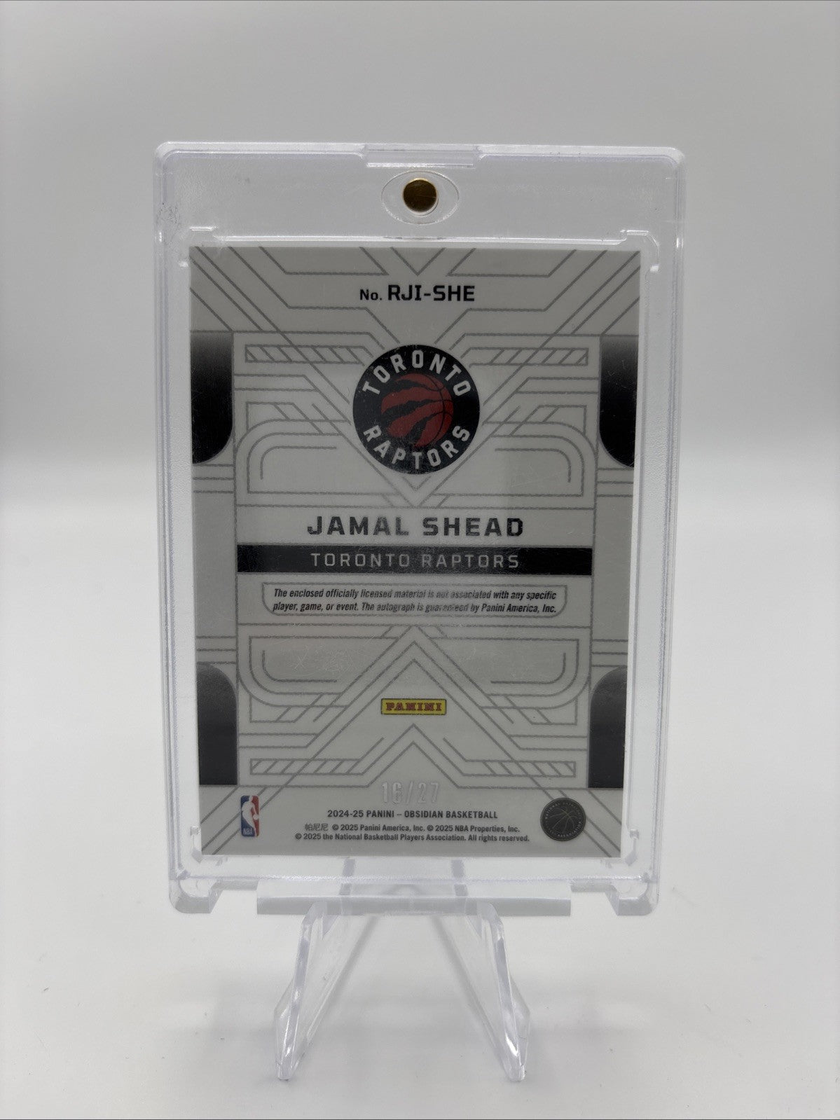 2024-25 Panini Obsidian - Rookie Jersey Ink Jamal Shead, Jamal Shead #RJI-SHE...