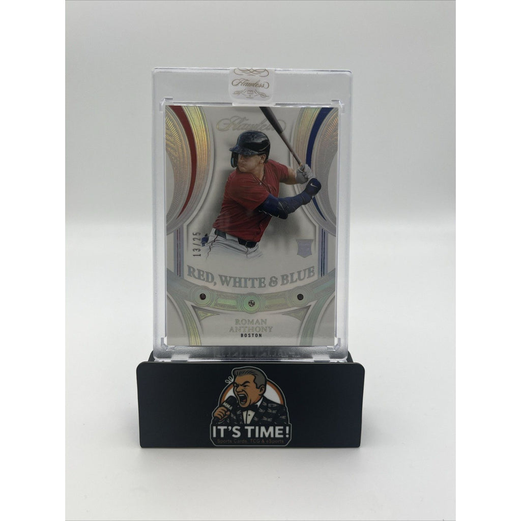 2025 Flawless Roman Anthony Red White & Blue Diamond /25 #12  Rookie RC Red Sox