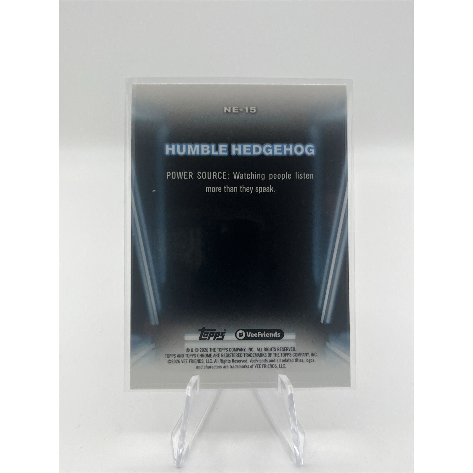2026 Topps Chrome Veefriends #NE-15 Humble Hedgehog Neon Lights