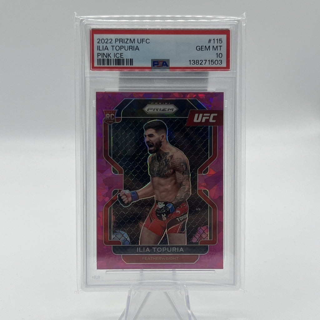 2022 PANINI PRIZM UFC PINK ICE #115 ILIA TOPURIA PSA 10