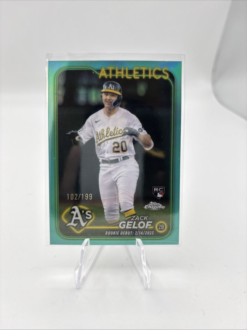 2024 Topps Chrome Update- Zack Gelof #USC40 Aqua Refractor /199 (RC)