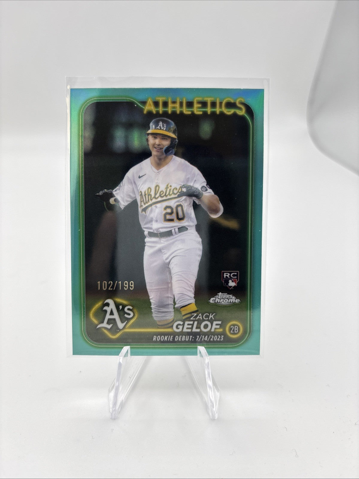 2024 Topps Chrome Update- Zack Gelof #USC40 Aqua Refractor /199 (RC)