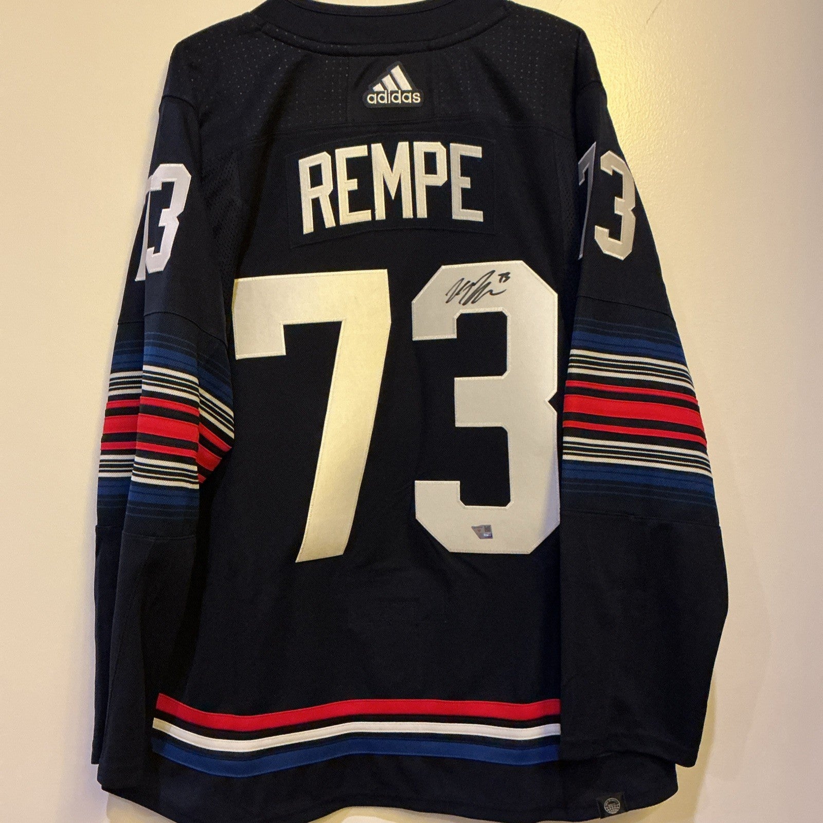 Matt Rempe New York Rangers Autographed Navy Alternate Jersey Fanatics Certified