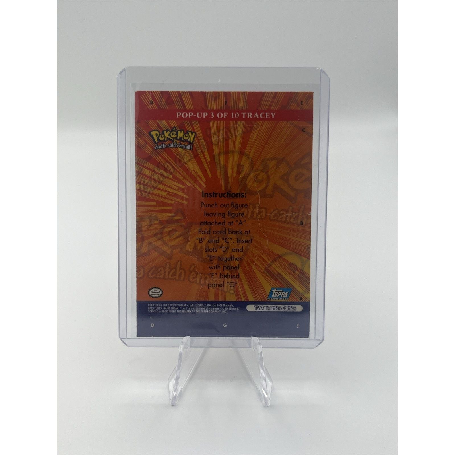 Pokemon Topps Pop Up Series Tracey Card MP