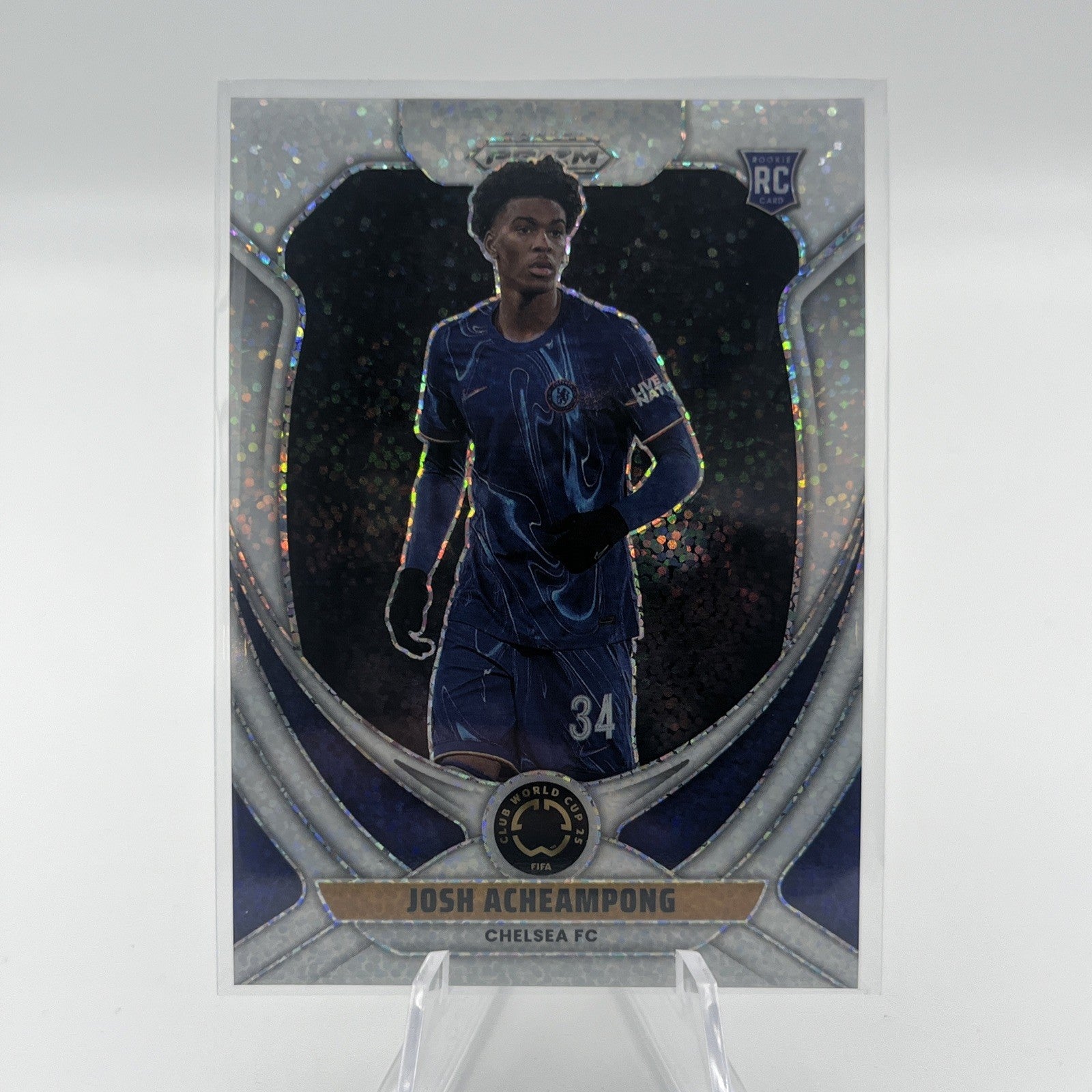 JOSH ACHEAMPONG 2025 Prizm FIFA Club World Cup White Sparkle RC Chelsea SSP