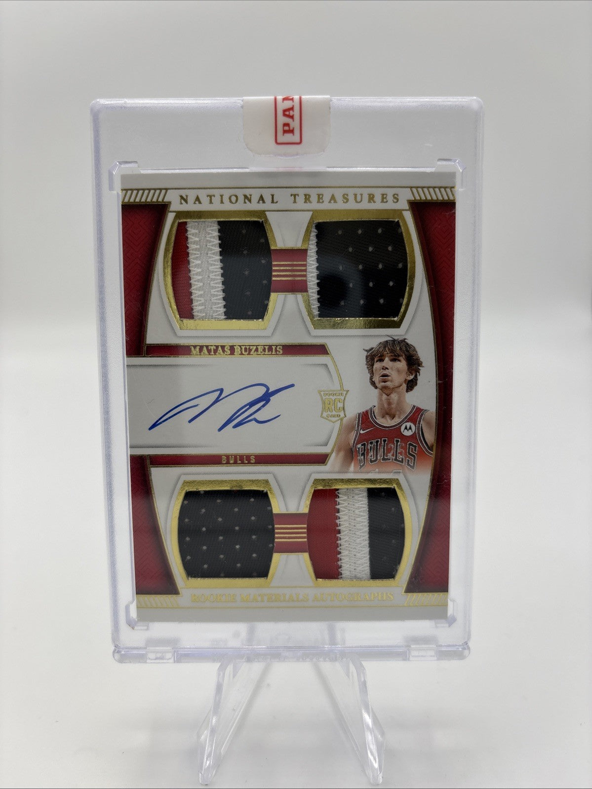 2024-25 Panini National Treasures - Rookie Materials Autographs Quad Matas...
