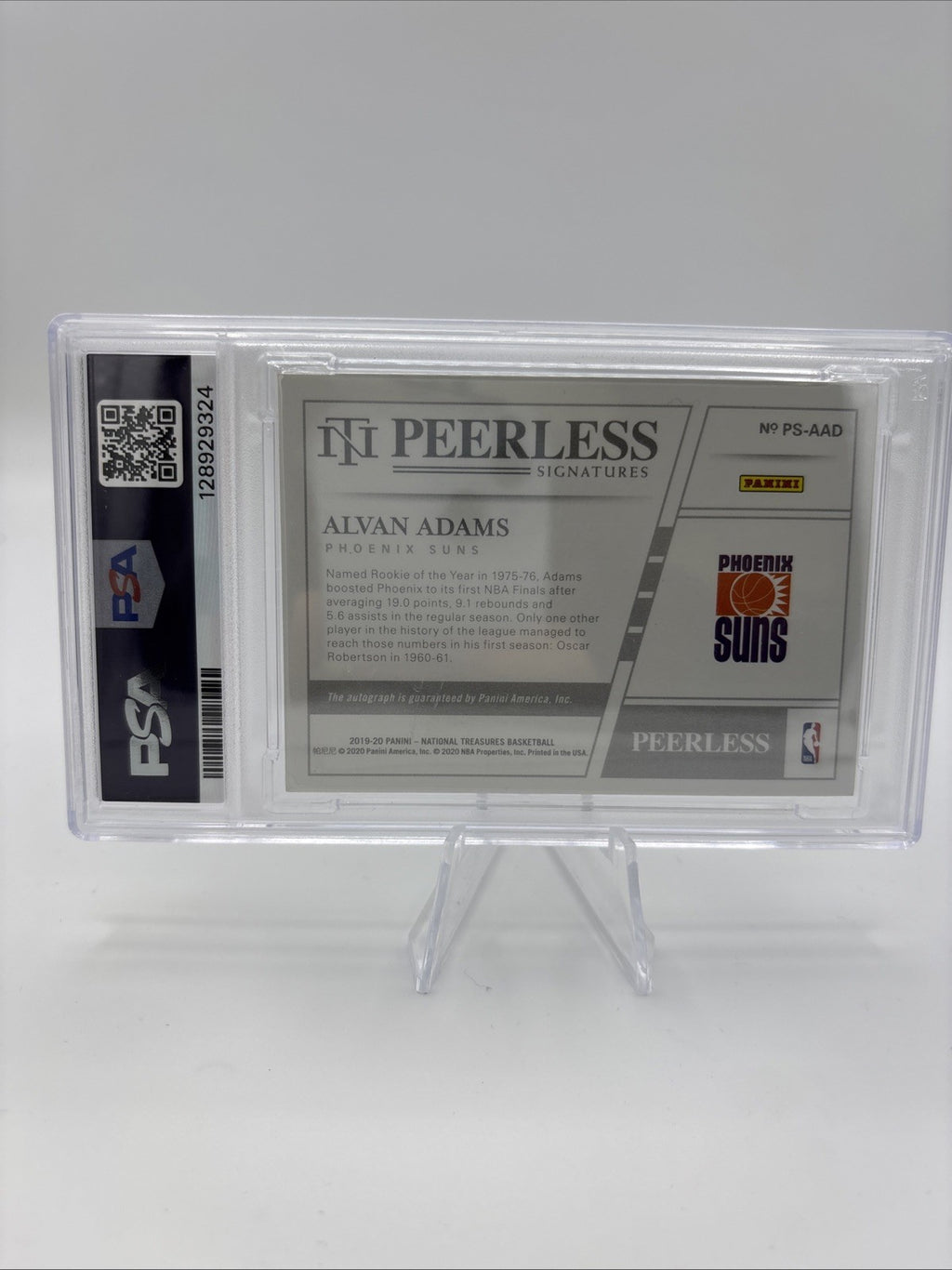 2019 Panini National Treasures Alvan Adams Peerless Signatures /25 PSA 8