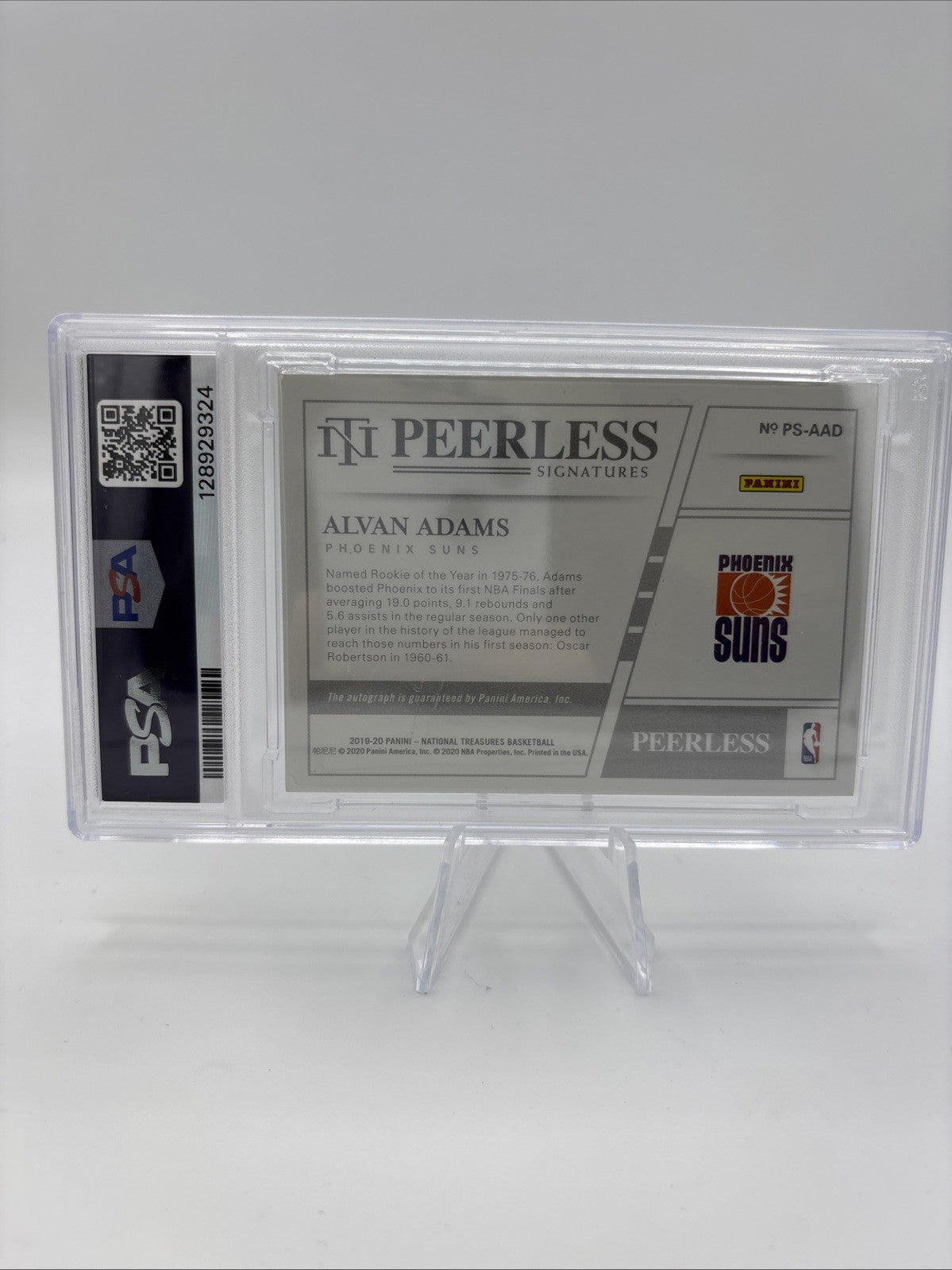 2019 Panini National Treasures Alvan Adams Peerless Signatures /25 PSA 8