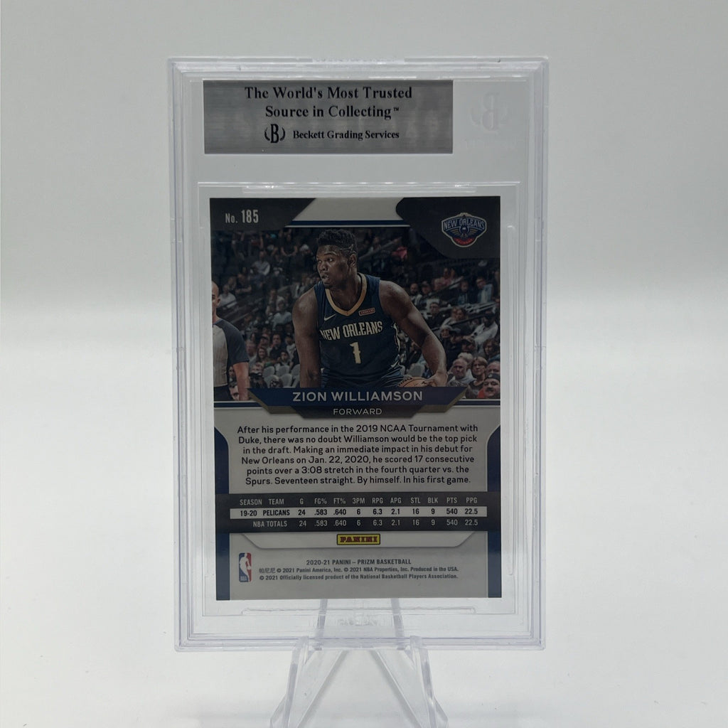 2020-21 Panini Prizm Zion Williamson Beckett 9