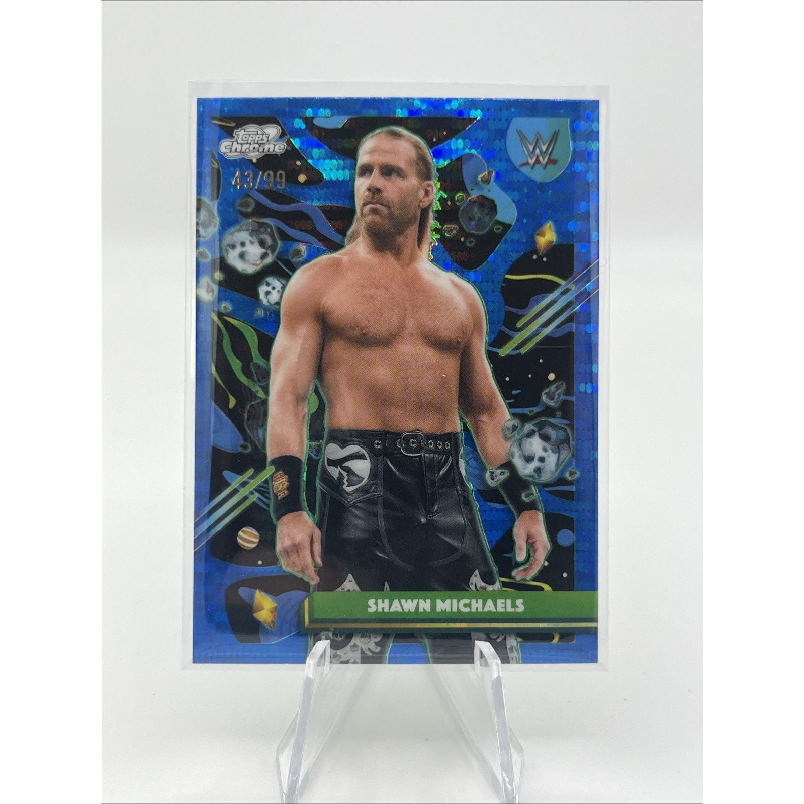 2026 TOPPS COSMIC CHROME WWE BLUE MOON REFRACTOR /99 SHAWN MICHAELS