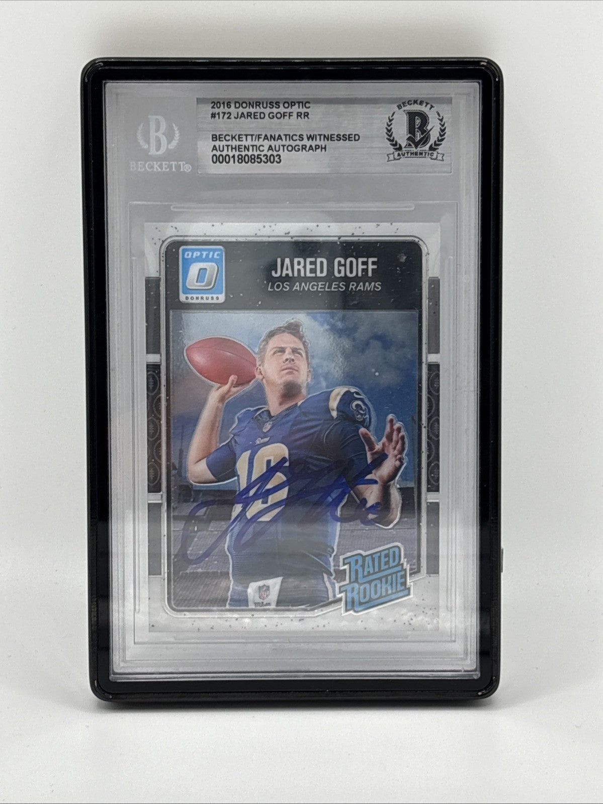 2016 Donruss Optic Jared Goff Rated Rookie IP Auto BGS AUTHENTIC 