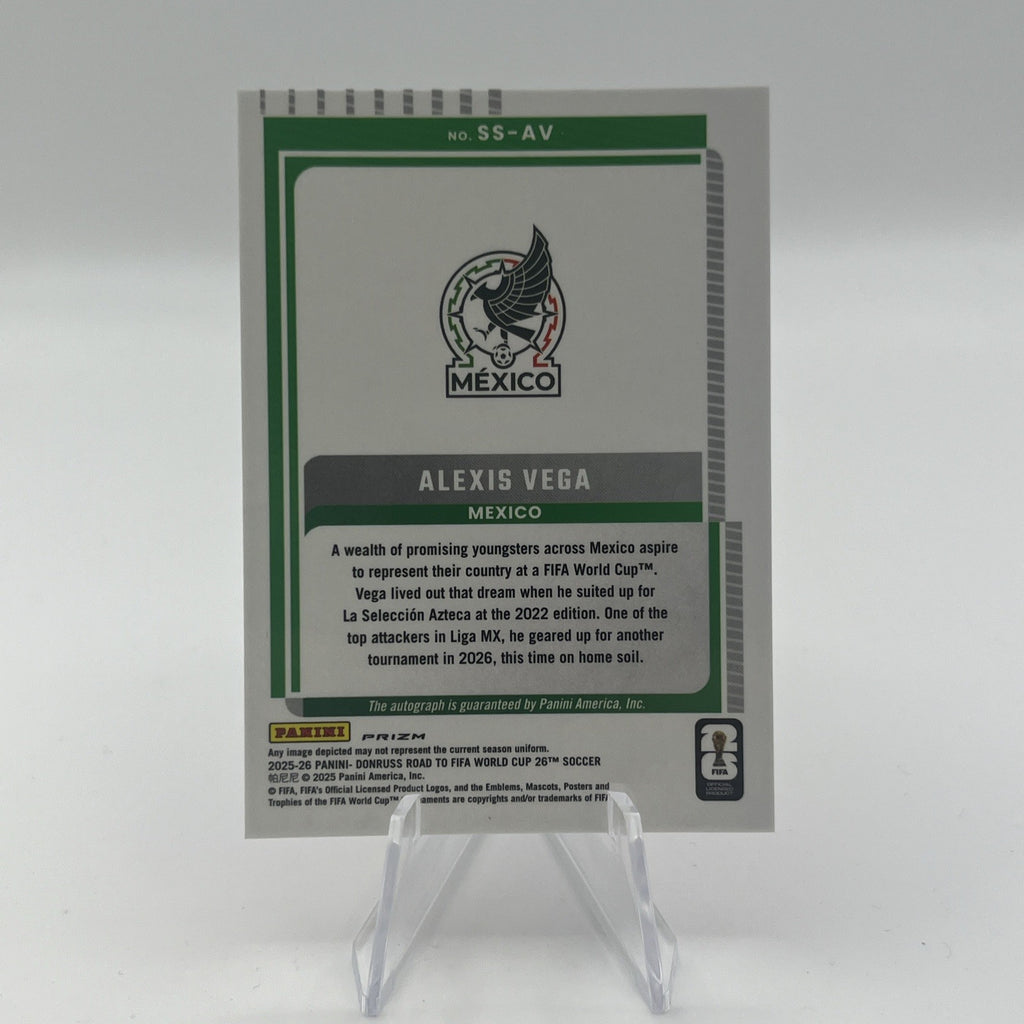 2025-26 Donruss Road To FIFA World Cup Alexis Vega Pink Velocity Auto SP
