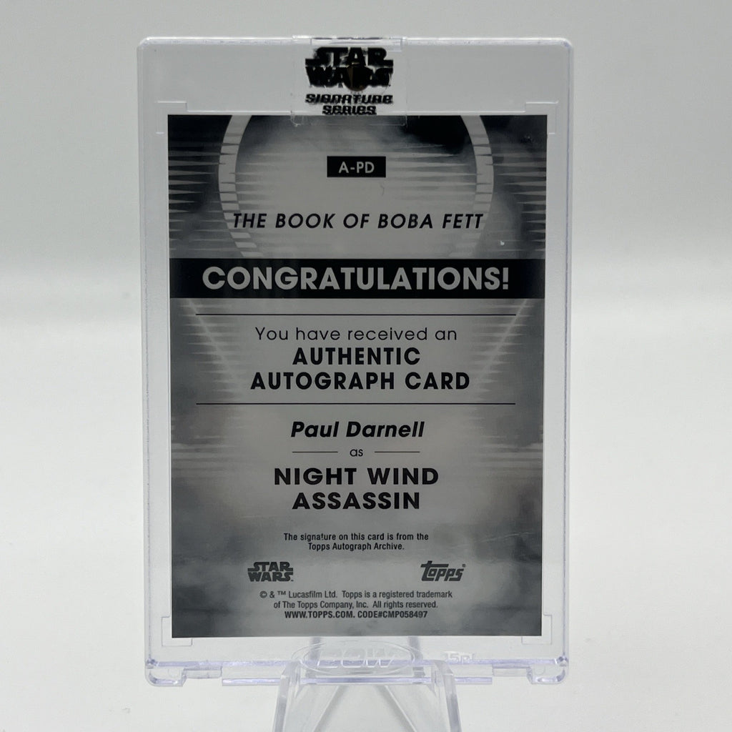 Paul Darnell Night Wind Assassin 2023 Topps Star Wars Signature Series AUTO A-PD