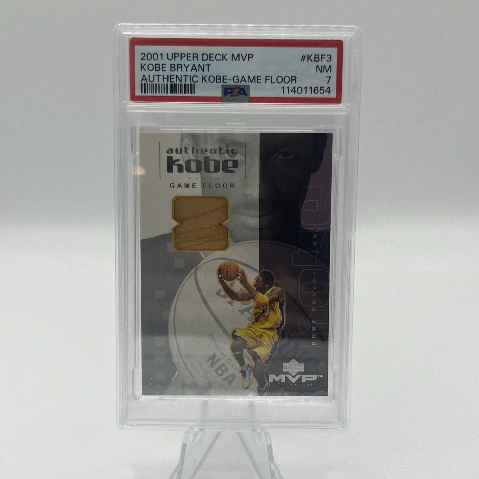 Upper Deck 2001 MVP Authentic Kobe Game Floor Kobe Bryant Lakers Insert #KBF3