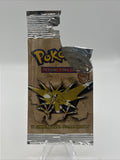 Pokemon Fossil Booster Pack EMPTY Wrapper Zapdos Art Vintage VGC Rare NO CARDS