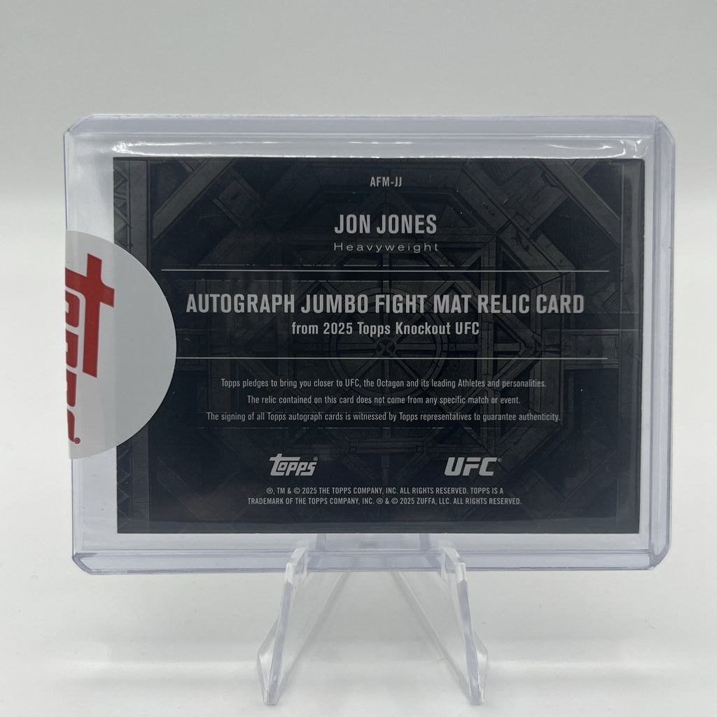 2025 Topps UFC Knockout - Autographed Fight Mat Relic Jon Jones #AFM-JJ Gold /8 