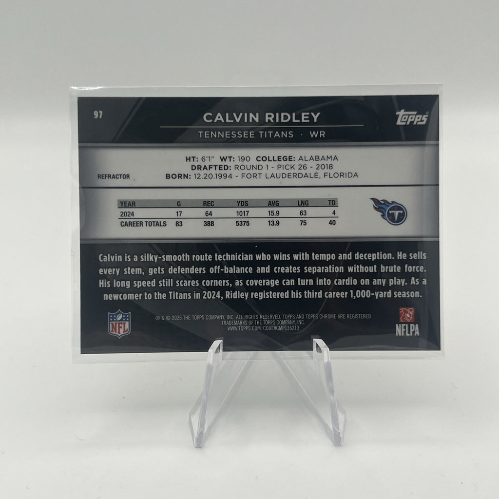 2025 Topps Chrome Black #97 Calvin Ridley Refractor /299