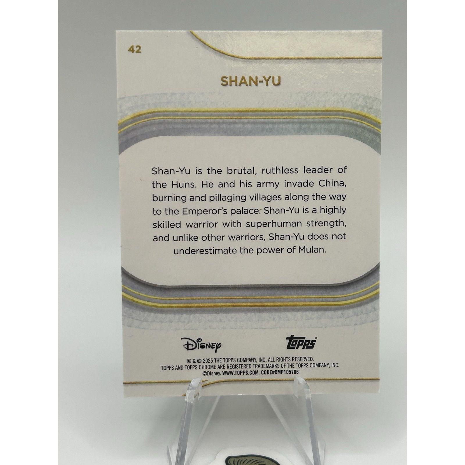 2025 Topps Chrome Disney Shan-Yu Aqua Refractor #/299