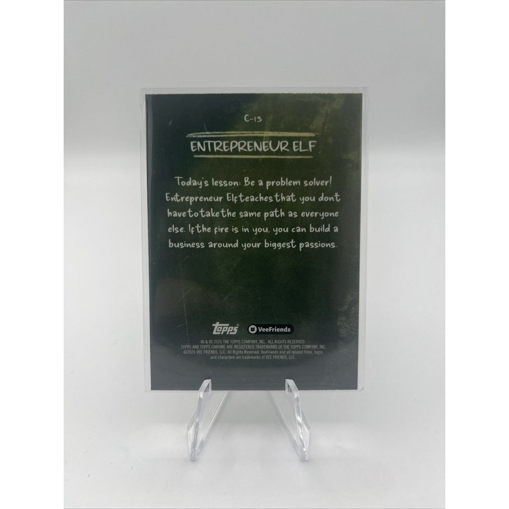 2026 Topps Veefriends Chrome Entrepreneur Elf Chalkboard Insert