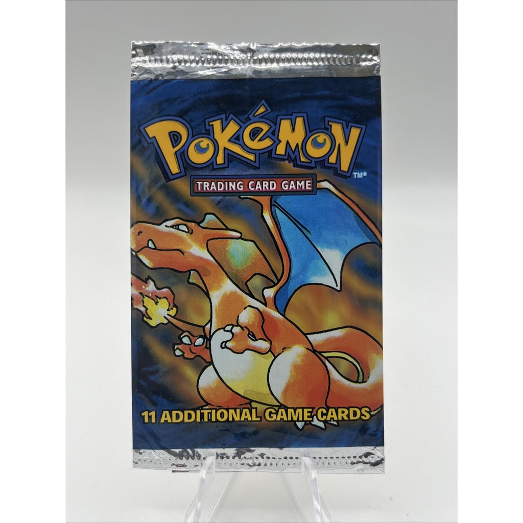 1999 Pokemon Base Set 1st Edition Charizard (EMPTY) Booster Pack Wrapper