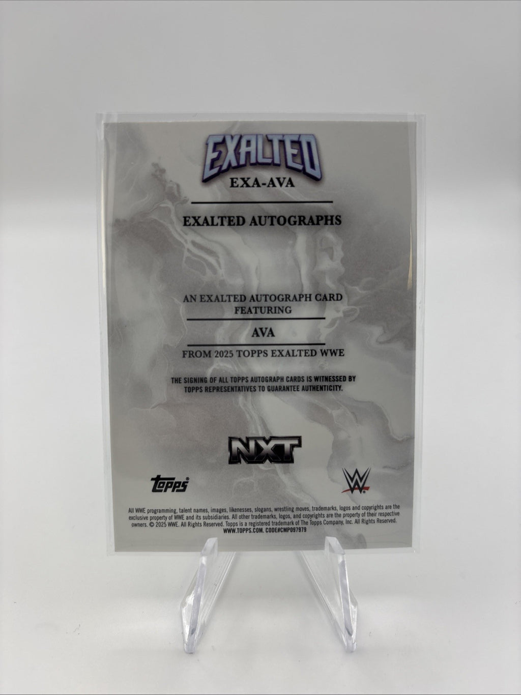 2025 Topps Exalted WWE - Exalted Autographs Ava #EXA-AVA Green /50 (AU)