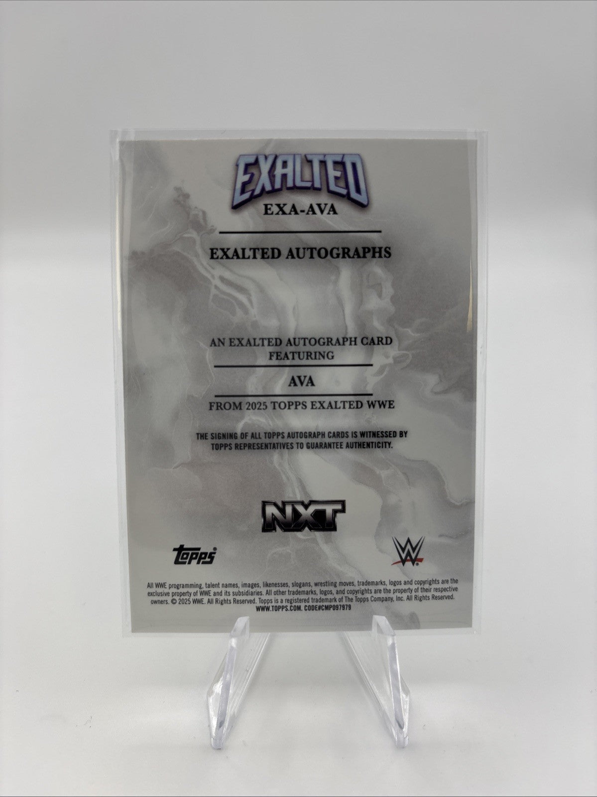 2025 Topps Exalted WWE - Exalted Autographs Ava #EXA-AVA Green /50 (AU)