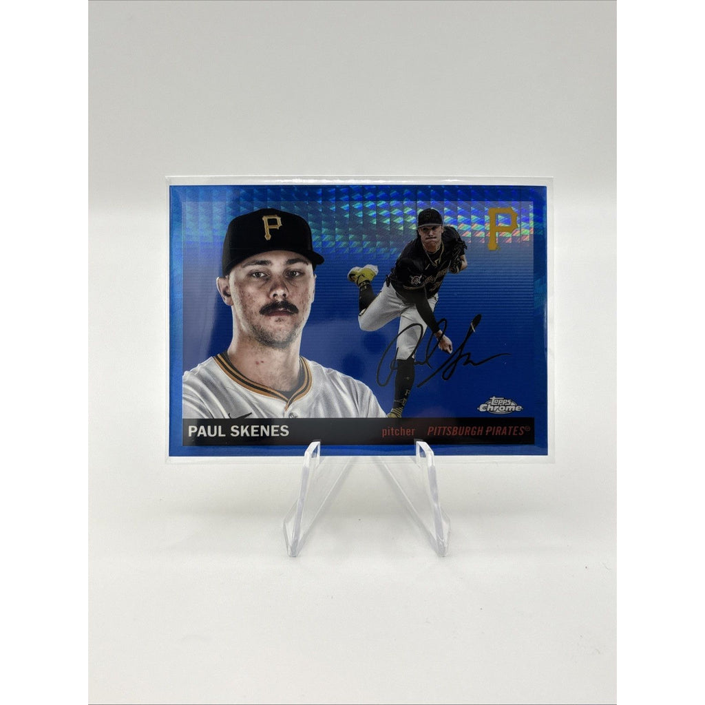 2025 Topps Chrome Platinum Paul Skenes #197 Blue Prism Refractor (SP)