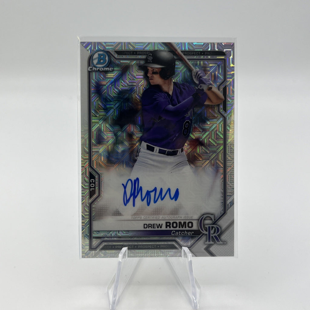 2021 Bowman Chrome - Mega Box Chrome Mojo Autographs Drew Romo #BCMA-DR (AU, RC)